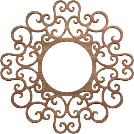 Ekena Millwork Reims Wood Fretwork Pierced Ceiling Medallion, Walnut, 16"OD x 6 1/8"ID x 3/8"T CMWP16X16X0375REWA